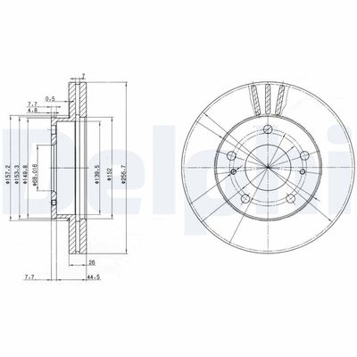 Brake Disc DELPHI BG3127