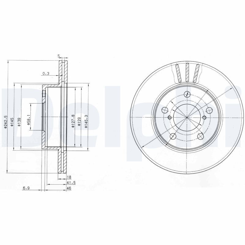 DELPHI BG3151 Brake Disc