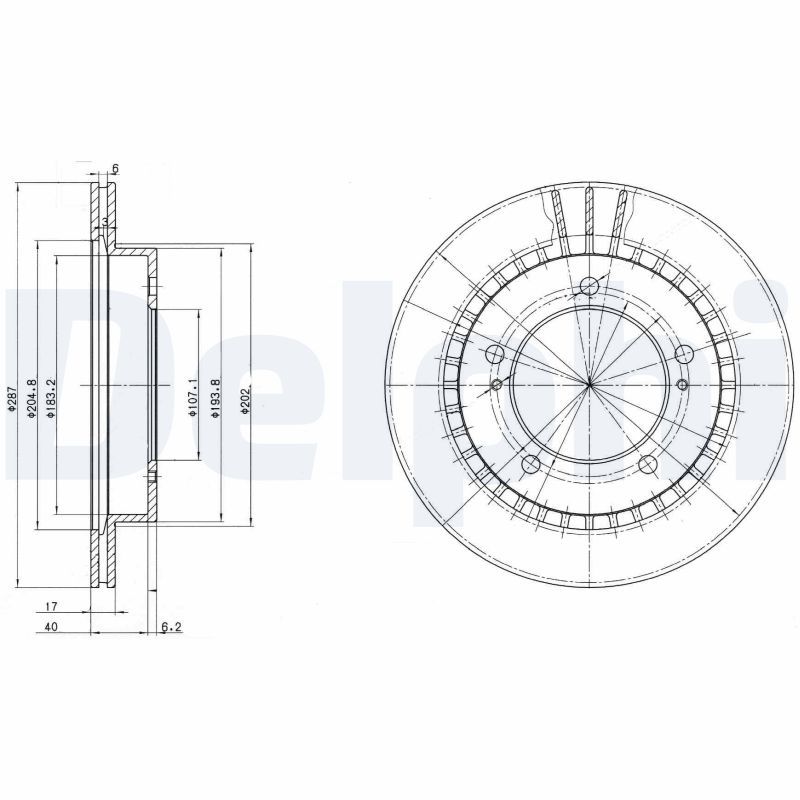 DELPHI BG3158 Brake Disc