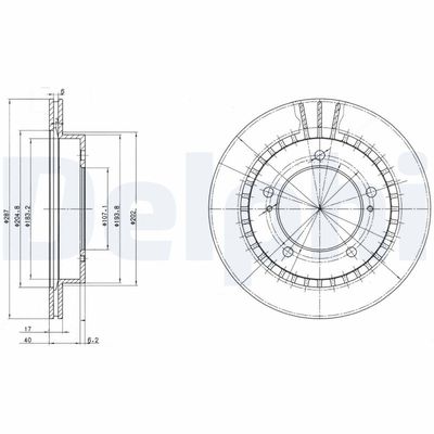 Brake Disc DELPHI BG3158