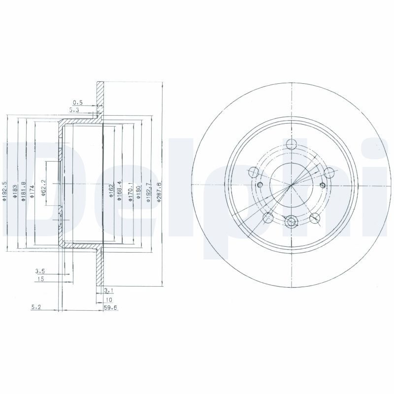 DELPHI BG3183 Brake Disc