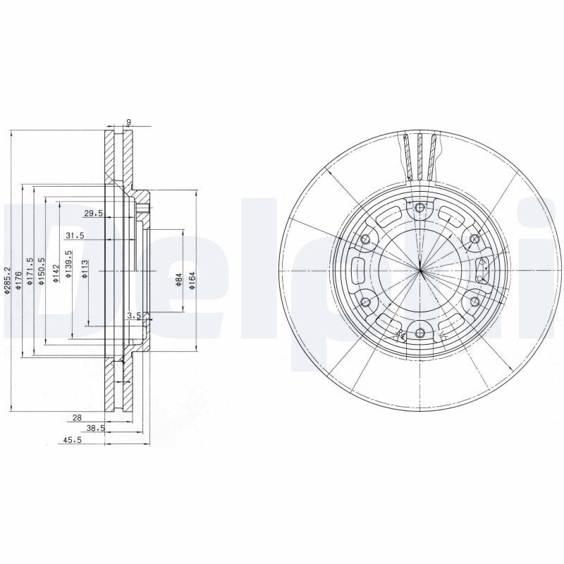 DELPHI BG3193 Brake Disc