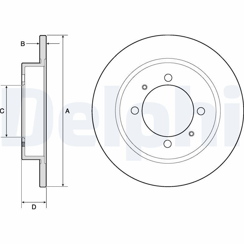 DELPHI BG3203C Brake Disc