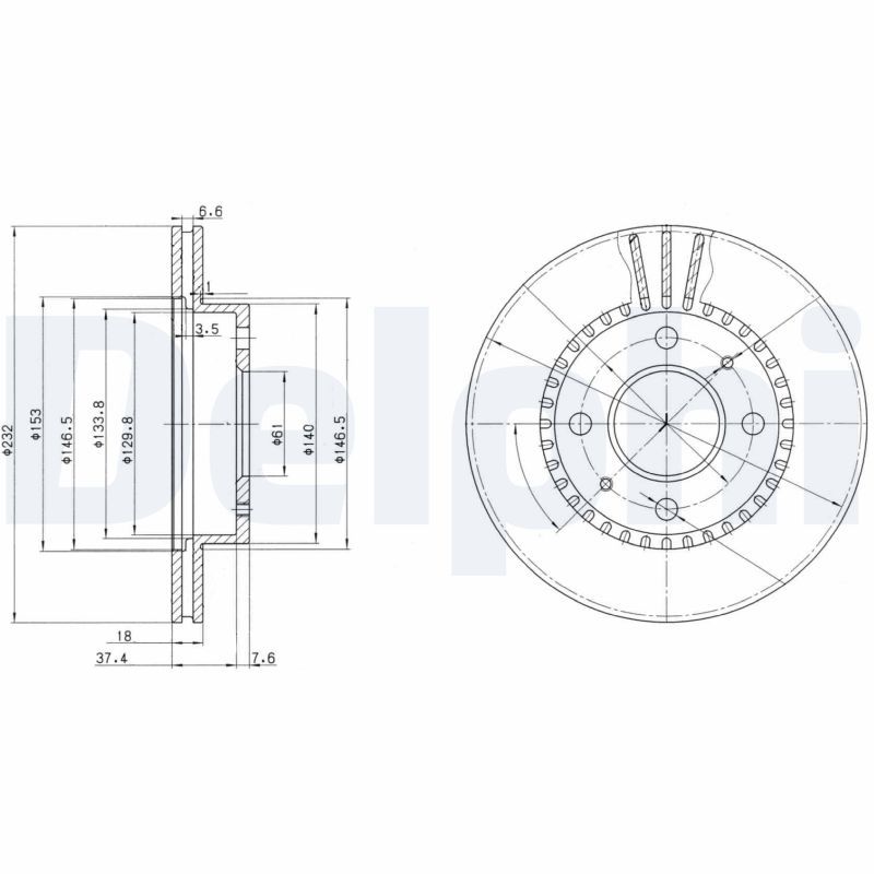 DELPHI BG3206 Brake Disc
