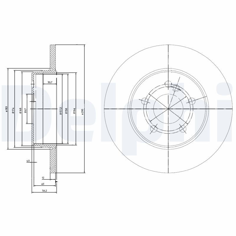 DELPHI BG3208 Brake Disc