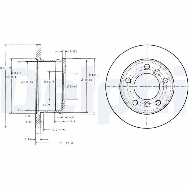 DELPHI BG3237C Brake Disc