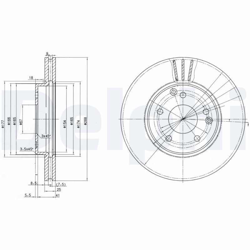 DELPHI BG3240C Brake Disc
