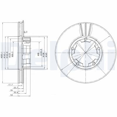 Brake Disc DELPHI BG3245