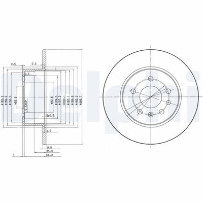 Brake Disc DELPHI BG3274C
