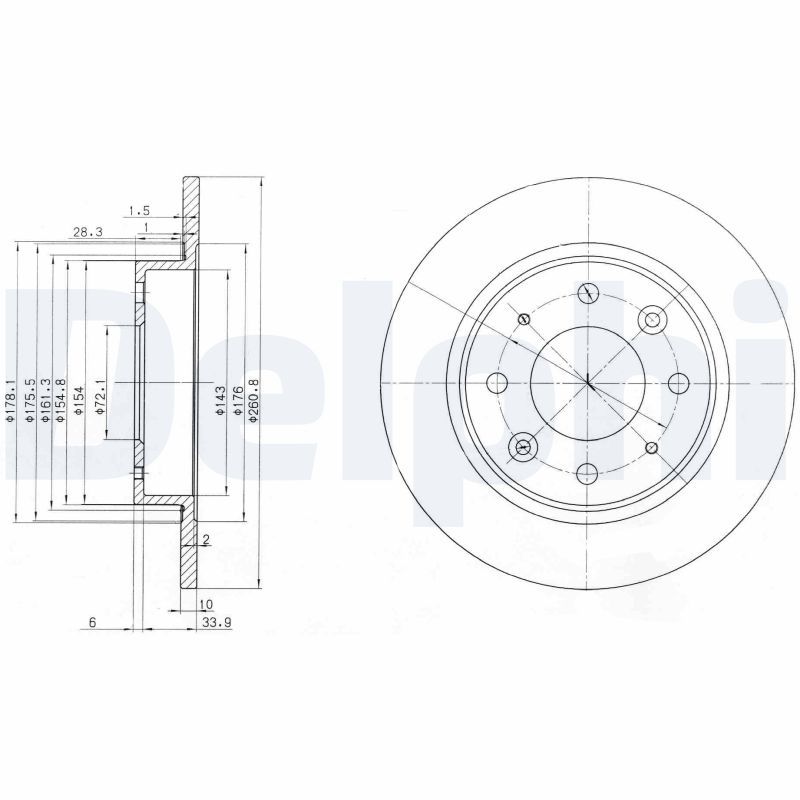 DELPHI BG3336 Brake Disc