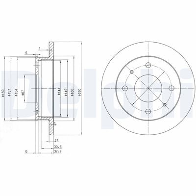 Brake Disc DELPHI BG3337