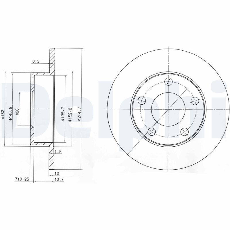 DELPHI BG3381 Brake Disc