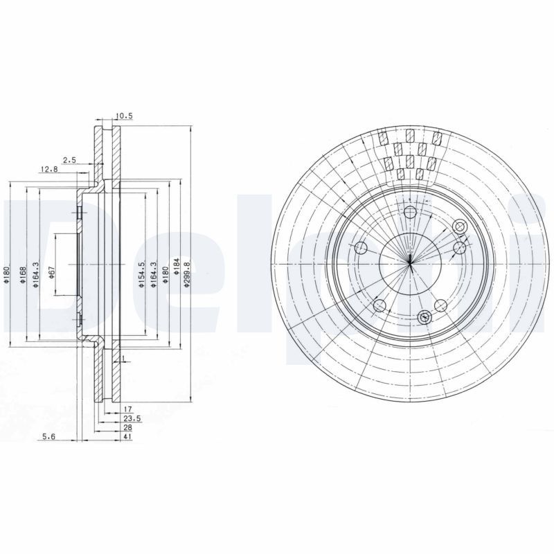 DELPHI BG3396C Brake Disc