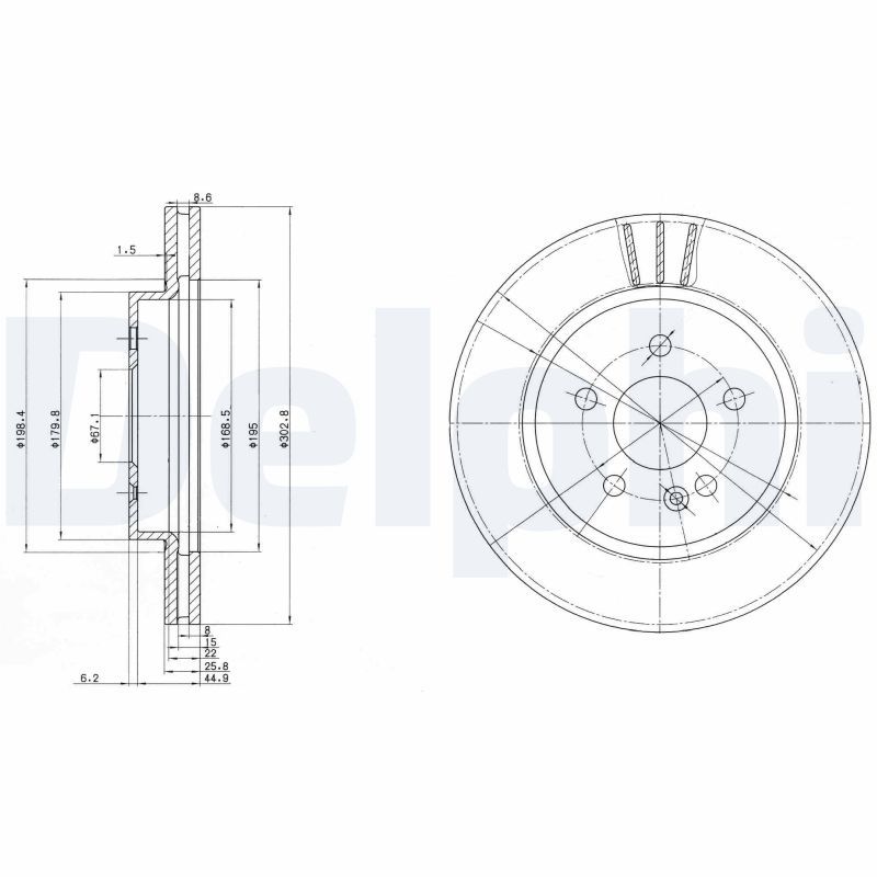 DELPHI BG3397 Brake Disc