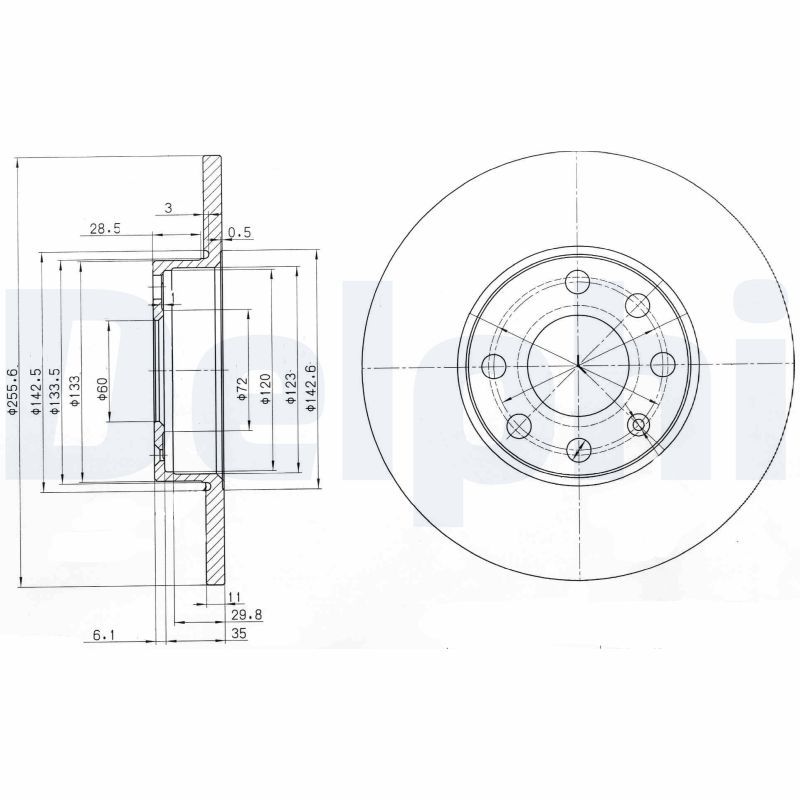 DELPHI BG3402 Brake Disc