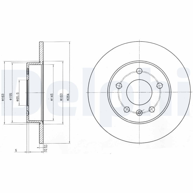 DELPHI BG3406C Brake Disc