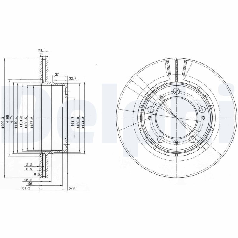 DELPHI BG3410 Brake Disc