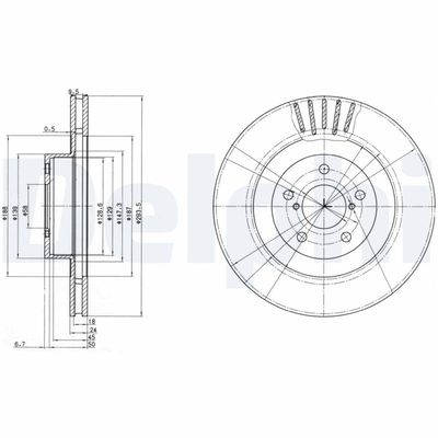 Brake Disc DELPHI BG3413