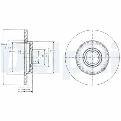 Brake Disc DELPHI BG3416