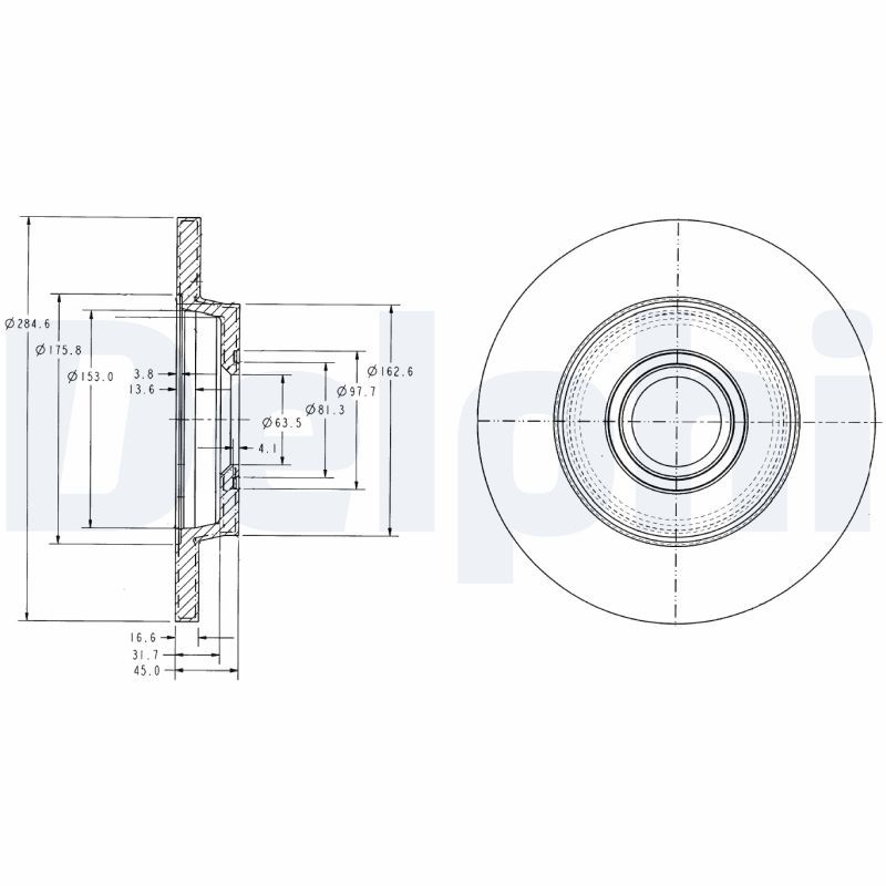 DELPHI BG3416C Brake Disc