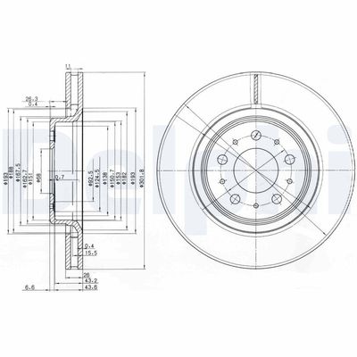 Brake Disc DELPHI BG3418