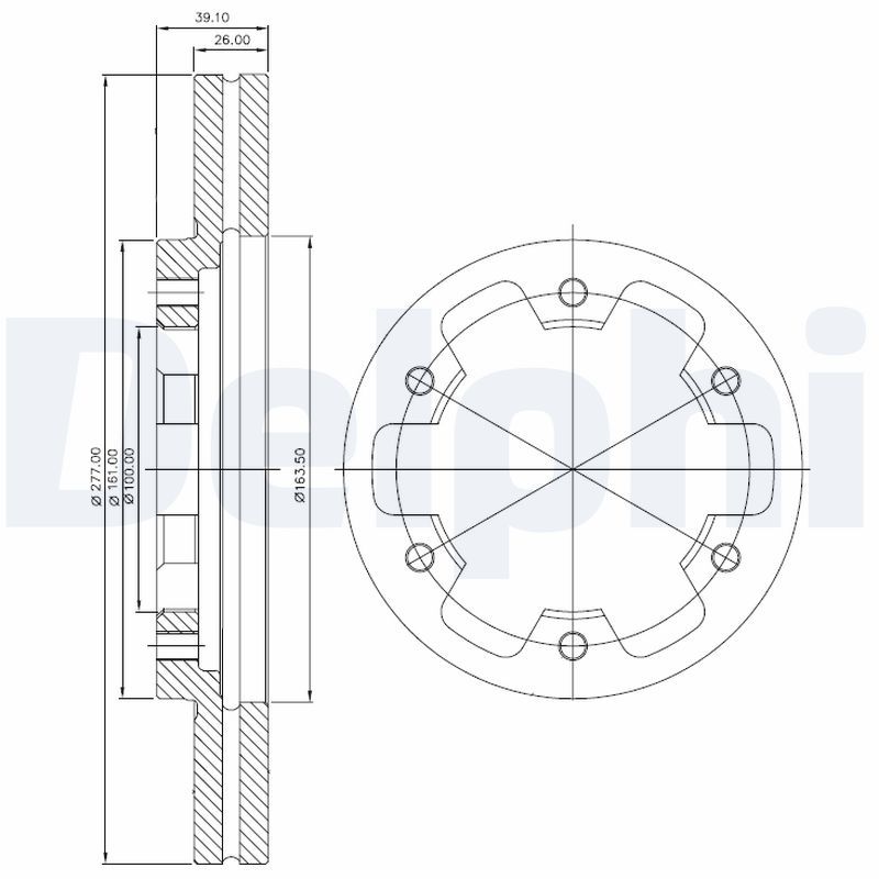 DELPHI BG3422 Brake Disc