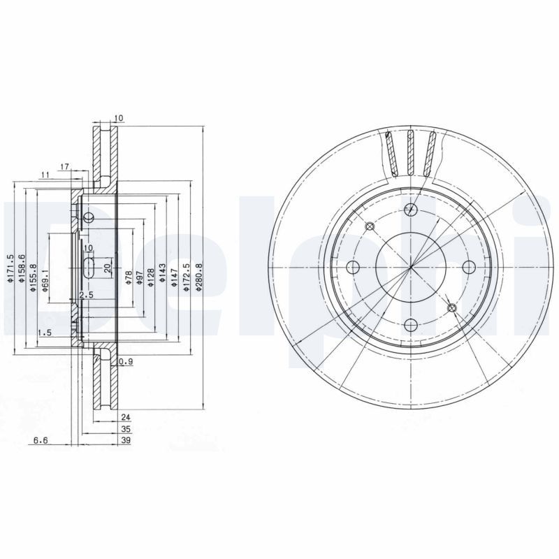 DELPHI BG3501 Brake Disc