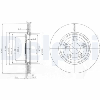 Brake Disc DELPHI BG3512