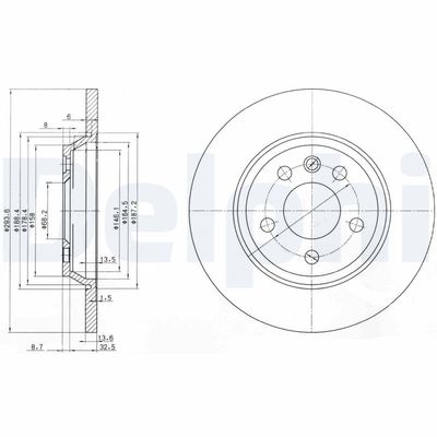 Brake Disc DELPHI BG3518