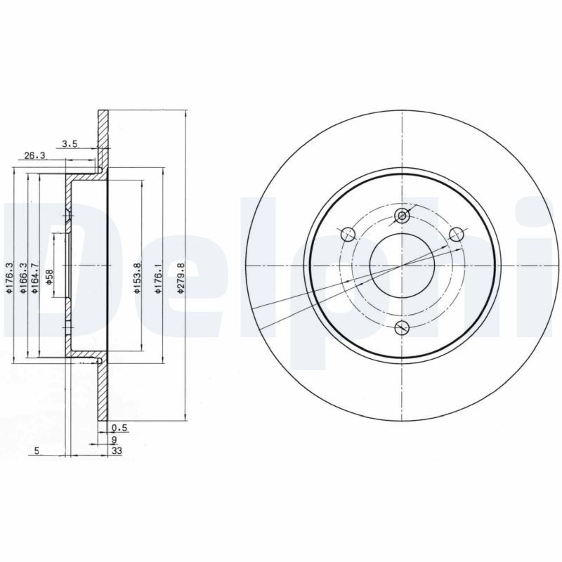 DELPHI BG3526 Brake Disc