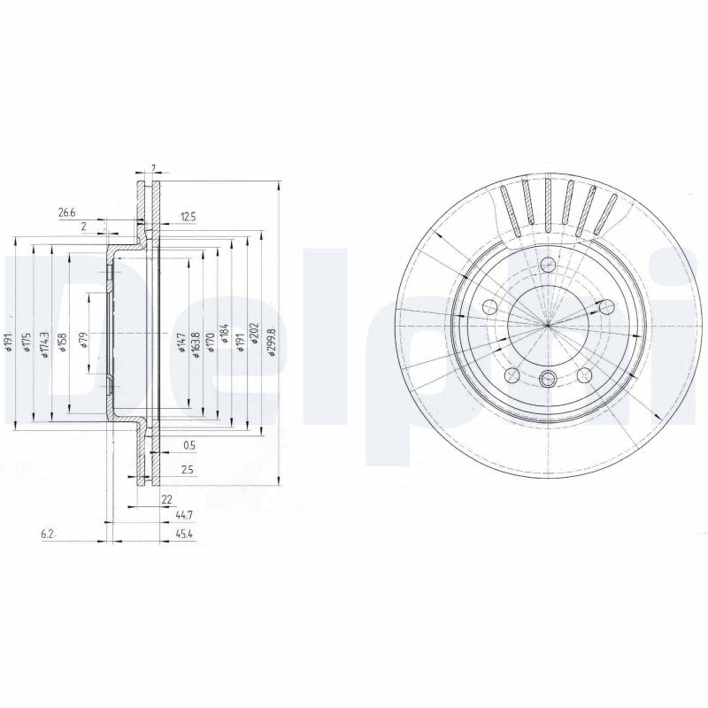 DELPHI BG3527C Brake Disc