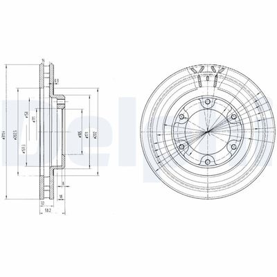 Brake Disc DELPHI BG3539