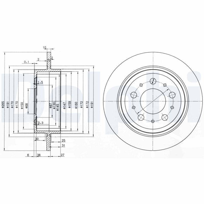 DELPHI BG3543 Brake Disc