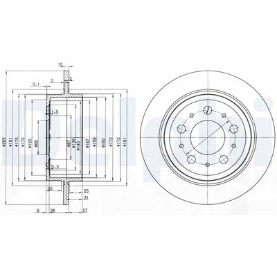 Brake Disc DELPHI BG3543