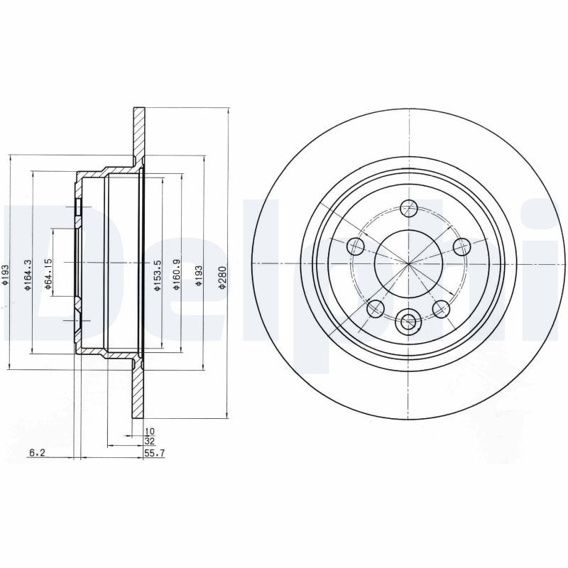 DELPHI BG3550 Brake Disc