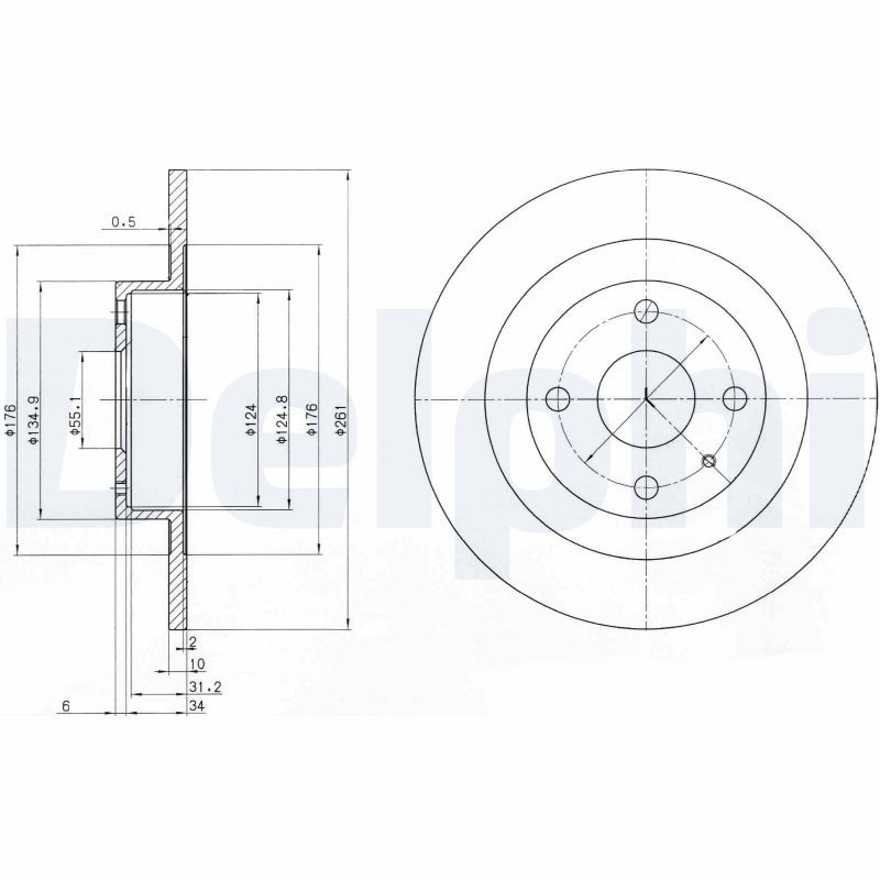 DELPHI BG3556 Brake Disc
