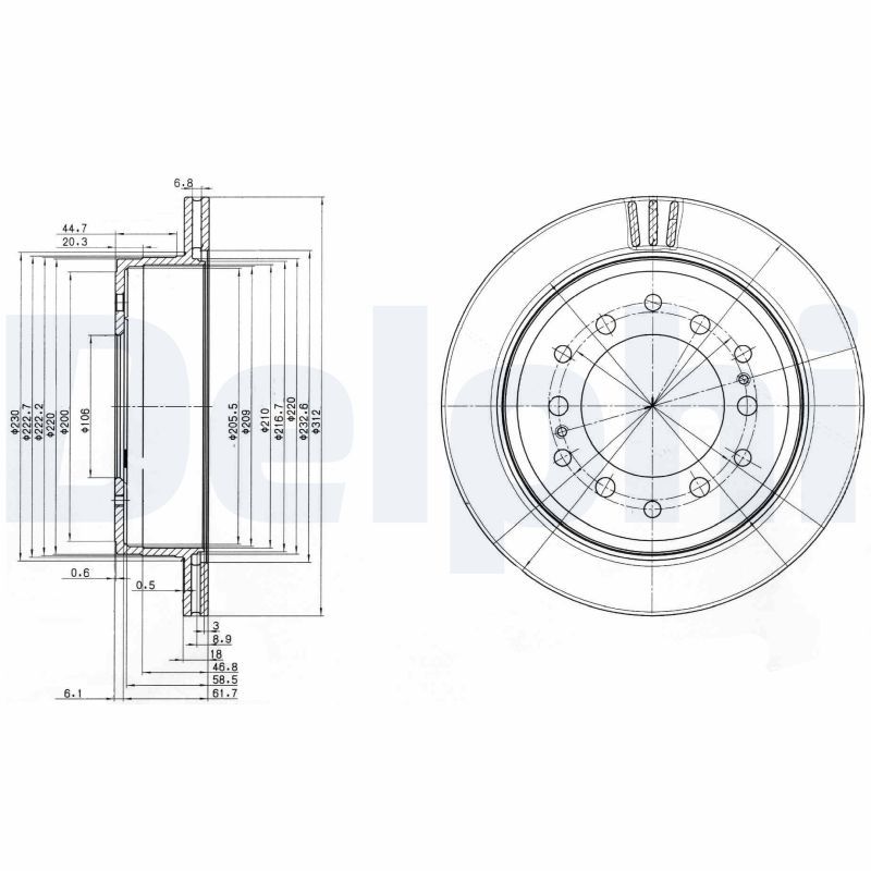 DELPHI BG3557 Brake Disc