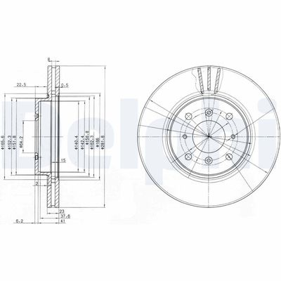 Brake Disc DELPHI BG3589