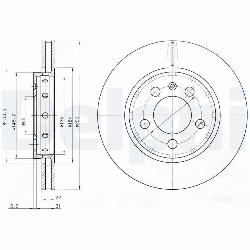 DELPHI BG3611 Brake Disc