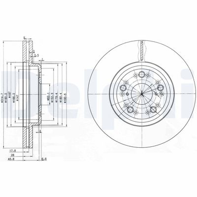 Brake Disc DELPHI BG3616