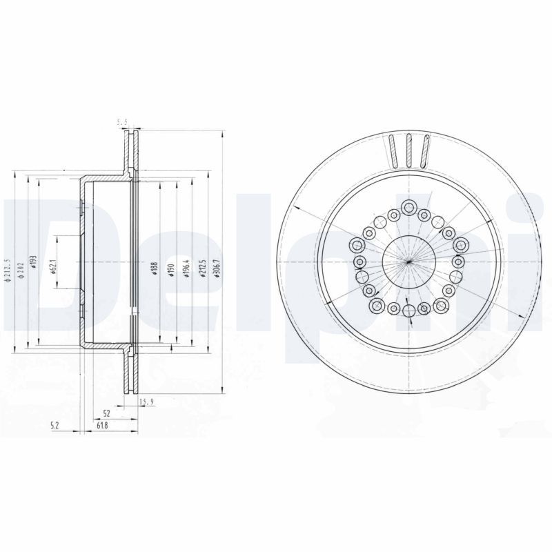 DELPHI BG3617 Brake Disc