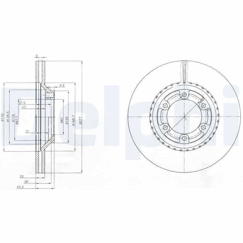 DELPHI BG3679 Brake Disc