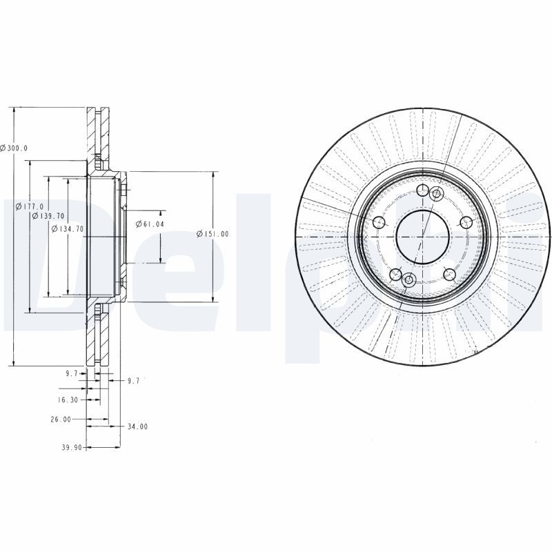 DELPHI BG3688 Brake Disc