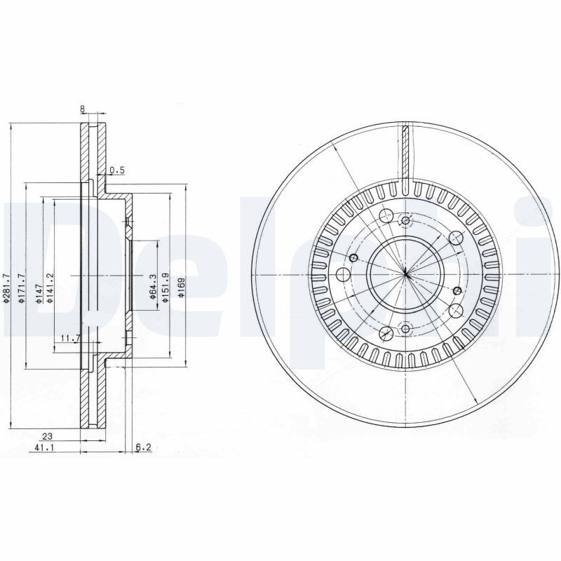 DELPHI BG3720 Brake Disc