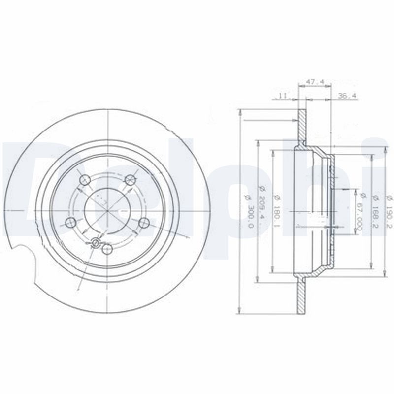 DELPHI BG3725 Brake Disc