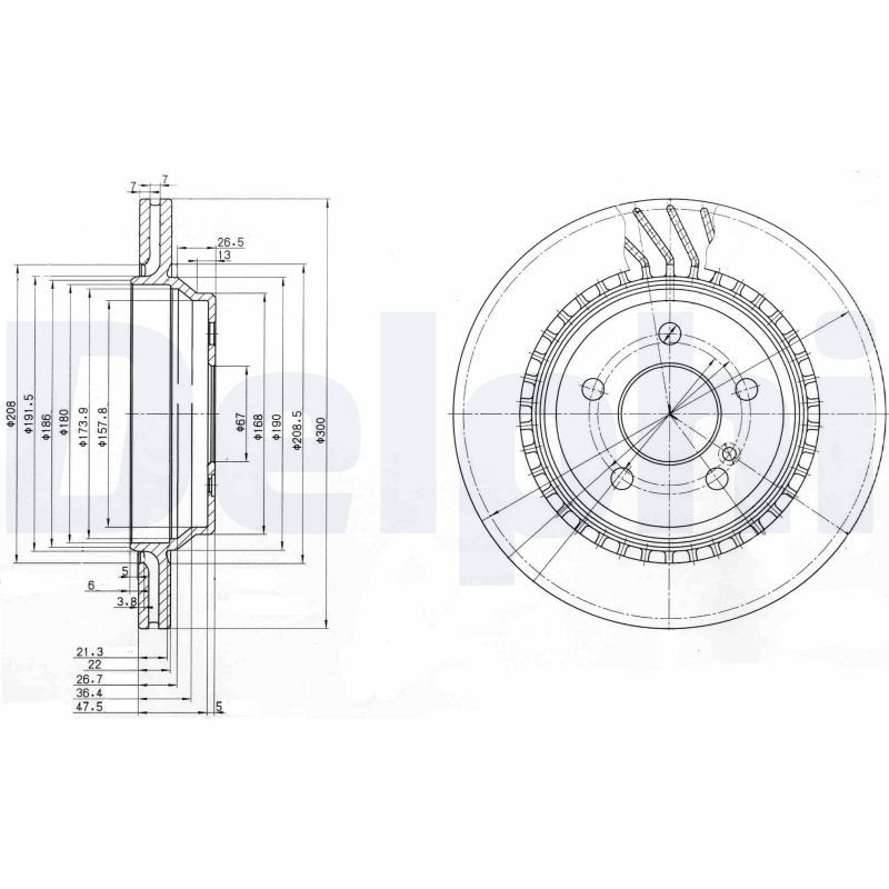 DELPHI BG3726 Brake Disc
