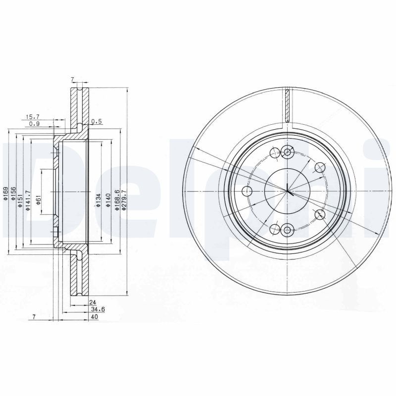 DELPHI BG3733 Brake Disc