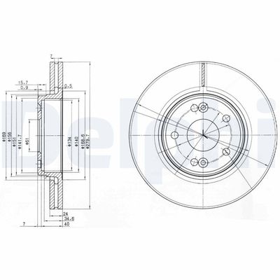 Brake Disc DELPHI BG3733