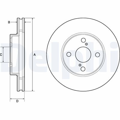 Brake Disc DELPHI BG3734