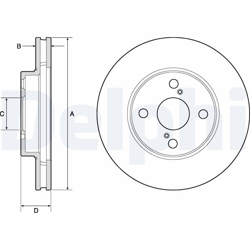 DELPHI BG3734C Brake Disc